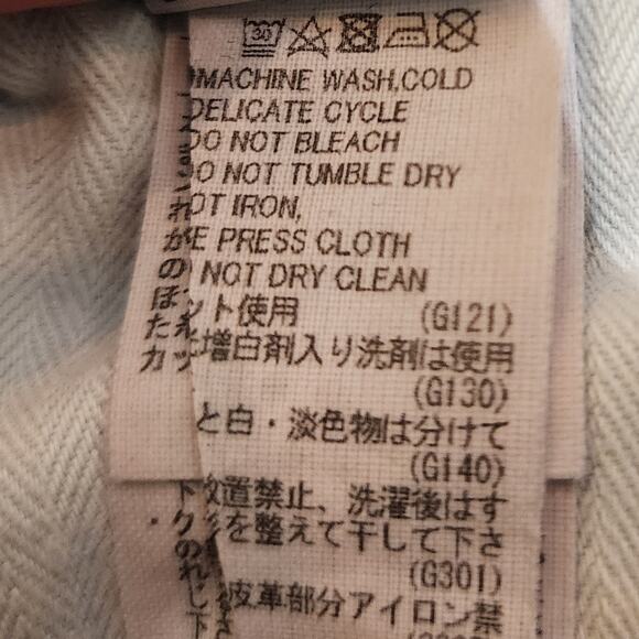 Moussy Vintage Maywood Tapered Jean Women 27 Blue Distressed Denim Button Fly - Picture 9 of 9